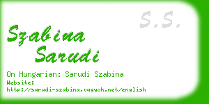 szabina sarudi business card